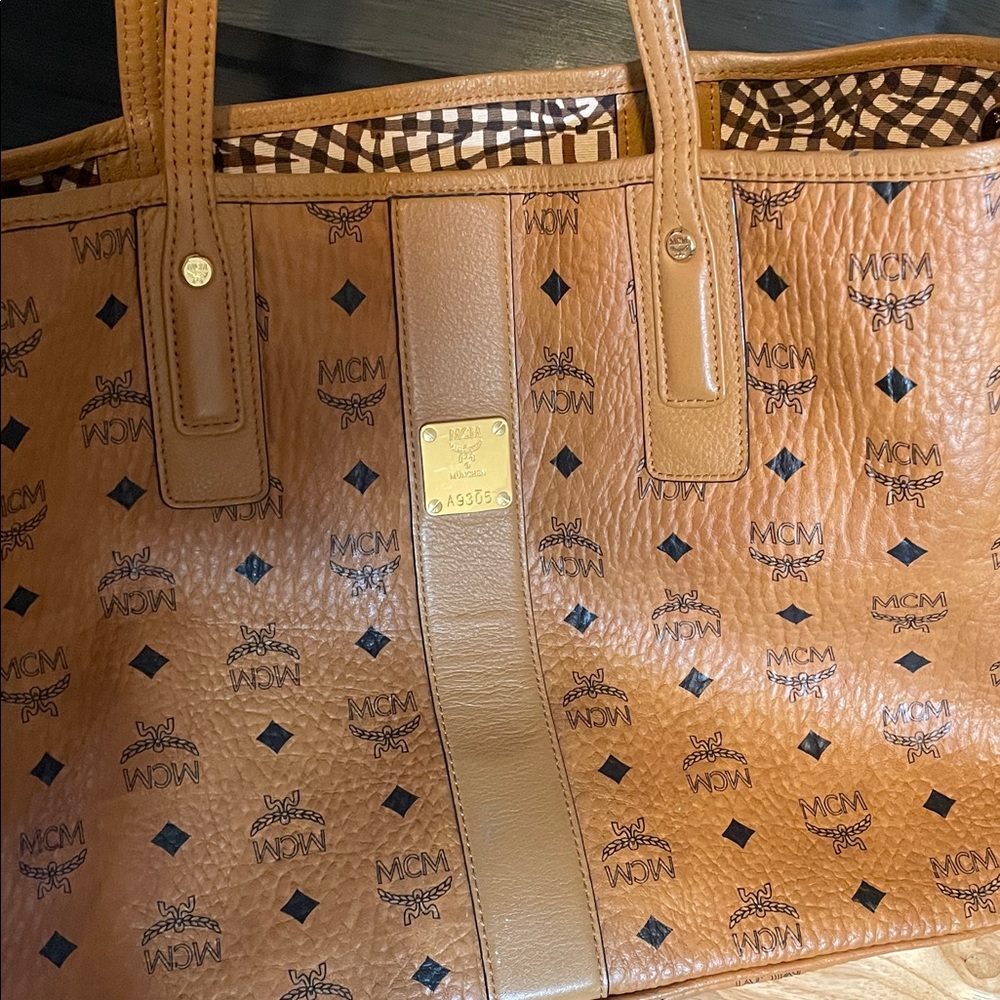 MCM Cognac Visetos Tote